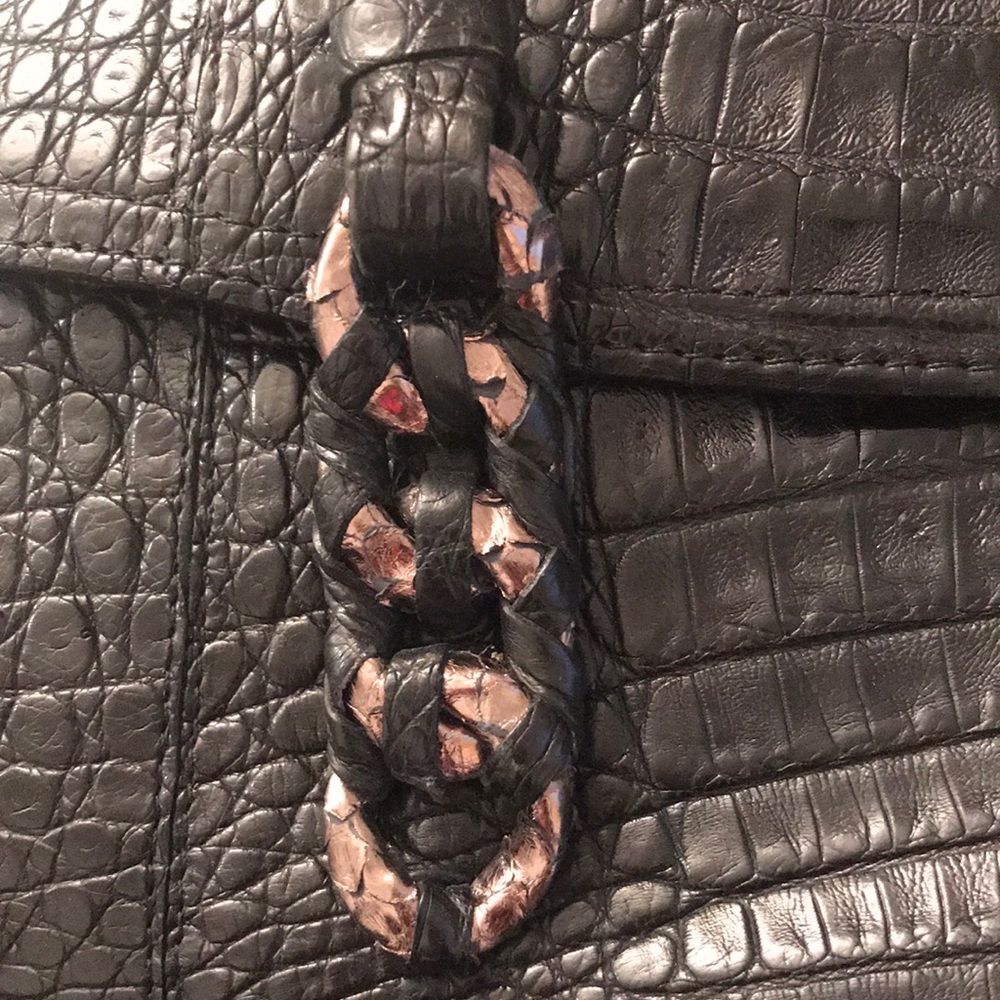 Nancy Gonzalez Black Crocodile Handbag 👜 - Picture 7 of 8